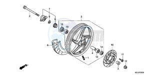 NSC110E Vision 110 - NSC110E UK - (E) drawing FRONT WHEEL