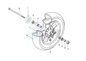 XN TEO'S 125 drawing FRONT WHEEL