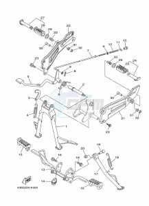 YBR125EGS (43BH) drawing STAND & FOOTREST