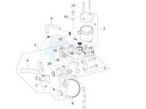 RSV4 1000 RR Racer Pack 2015 drawing Front master cilinder