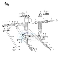 KZ 900 A (A4-A5) drawing SWING ARM_SHOCK ABSORBERS