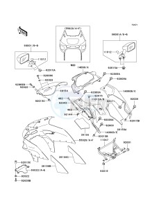 ZX 600E [ZX-6 NINJA ZZR 600] (E10-E13 E13 CAN ONLY) ZZR 600 drawing COWLING