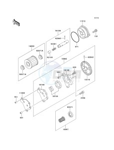 KL 125 D [KLR125] (D20-D22) [KLR125] drawing OIL PUMP