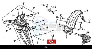 JOYRIDE 300 16 (LJ30W2-EU) (M2) drawing RR. FENDER - RR. MUDGUARD