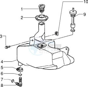 Zip 50 RST freno a disco drawing Oil tank