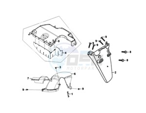 FIDDLE II 50 25KMH (L8) NL EURO4 drawing REAR MUDGUARD - MUDGUARD