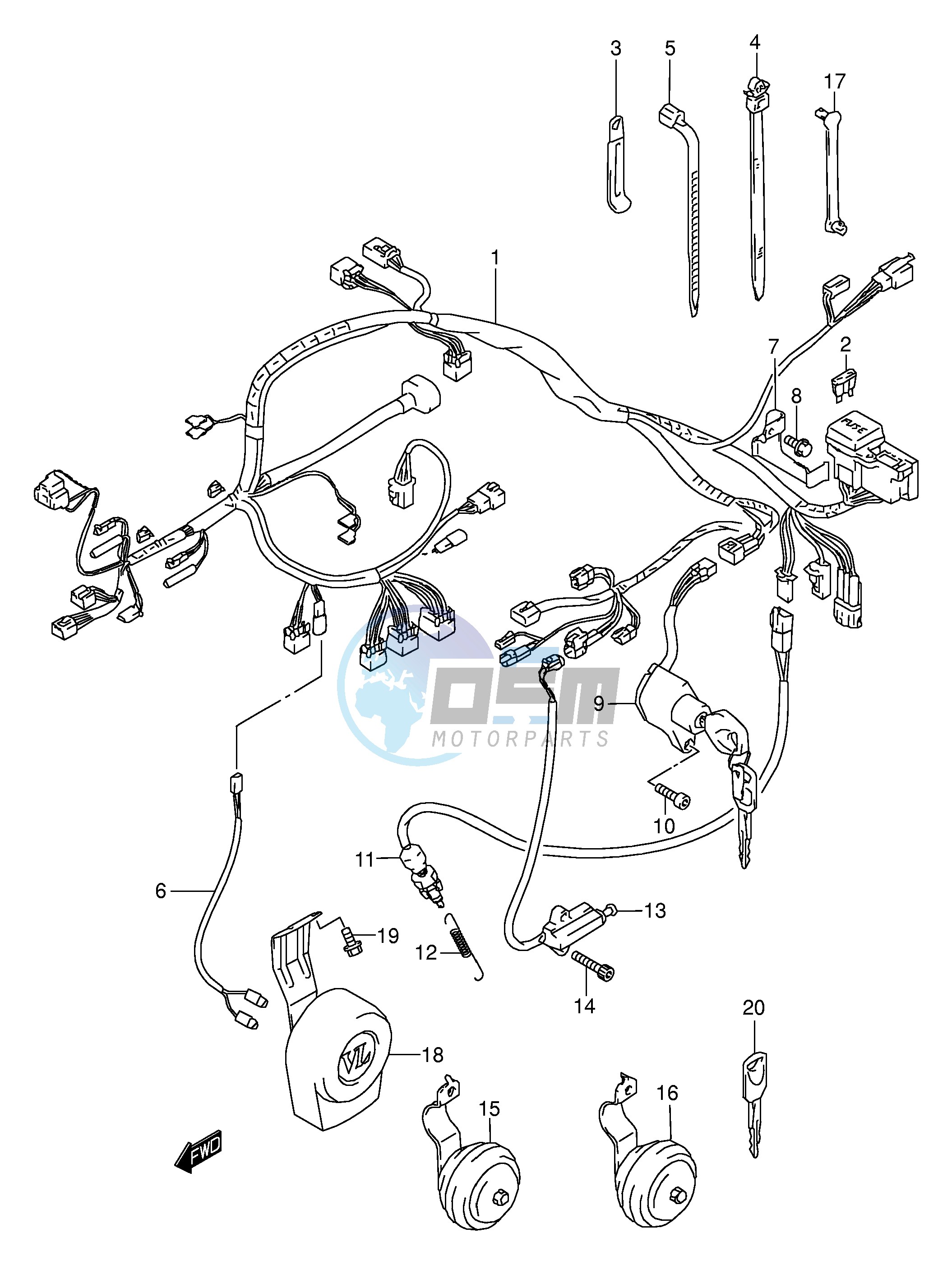 WIRING HARNESS (MODEL W X)