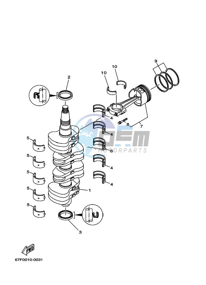 CRANKSHAFT--PISTON