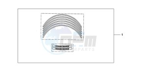 CB600F9 France - (F / CMF) drawing KIT WHEEL STICKER