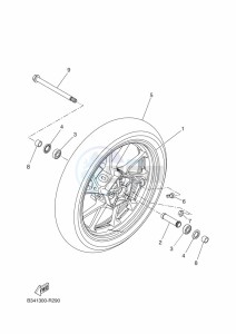 XSR700 MTM690D (BCN1) drawing FRONT WHEEL