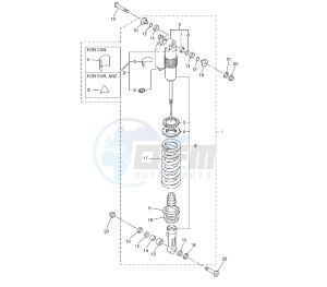 WR F 250 drawing REAR SHOCK ABSORBER