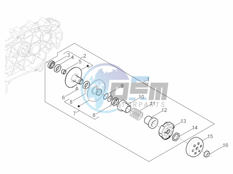 Driven pulley