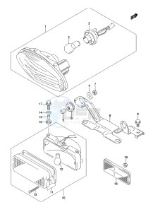 LT-A500XP Z drawing REAR COMBINATION LAMP (LT-A500XPZL2 P17)