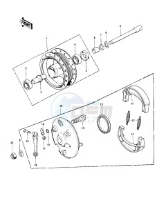 KD 100 M (M1-M4) drawing FRONT HUB_BRAKE