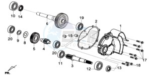 GTS 125I EURO4 SPORT L7 drawing MISSION CASE - DRIVE SHAFT