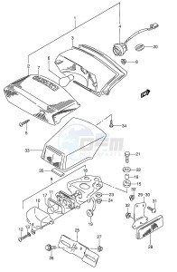 GSX600F (E2) Katana drawing TAIL LAMP (MODEL J K L M N)