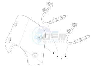 GTS 300 HPE 4T-4V IE ABS E4 (EMEA) drawing Windshield - Glass