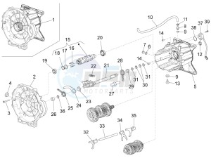 MGX 21 FLYING FORTRESS 1380 EMEA drawing Gear box / Selector / Shift cam