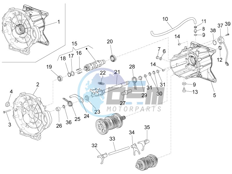 Gear box / Selector / Shift cam