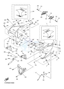 XJ6FA 600 DIVERSION F (ABS) (1DGC 1DGD) drawing COWLING 2