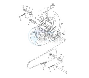 WR F 450 drawing REAR WHEEL