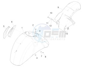 GTS 300 IE ABS E4 (APAC) drawing Wheel housing - Mudguard