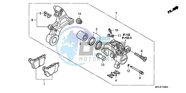 REAR BRAKE CALIPER