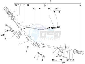 Typhoon 50 (UK) UK drawing Handlebars - Master cilinder