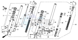 ST1100A drawing FRONT FORK (ST1100/ST1100AS)