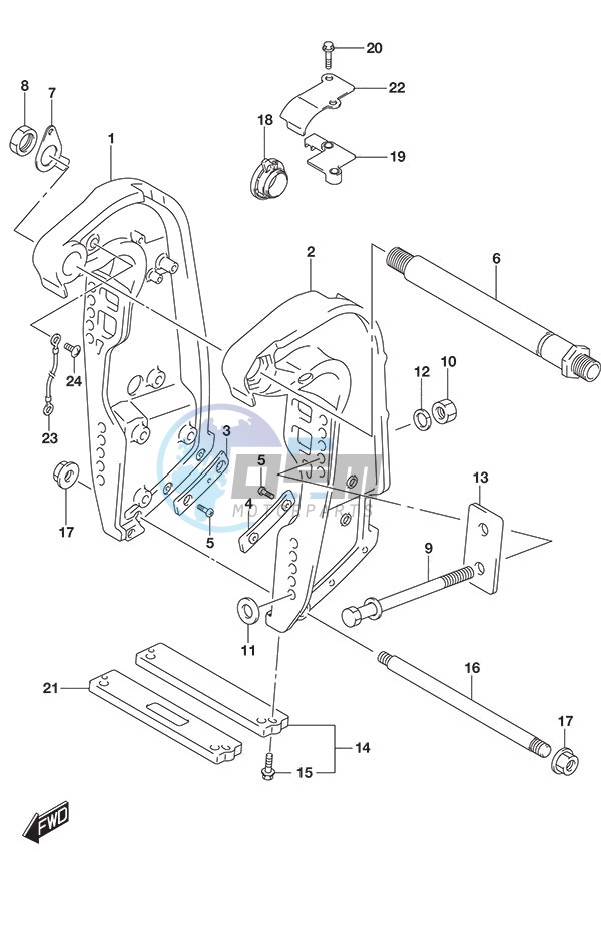 Clamp Bracket w/Transom (X or XX)