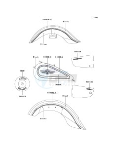 VN 1500 N [VULCAN 1500 CLASSIC FI] (N1-N3) [VULCAN 1500 CLASSIC FI] drawing DECALS-- BLACK_SILVER- --- VN1500-N1_N2- -