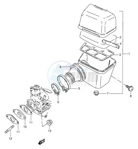 PV50 (E15) drawing AIR CLEANER