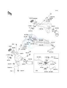 ZX 600 E [NINJA ZX-6] (E7-E9) [NINJA ZX-6] drawing AIR DUCT