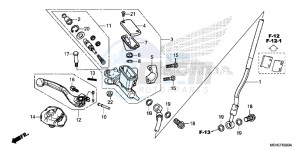 CRF450RE CRF450R Europe Direct - (ED) drawing FRONT BRAKE MASTER CYLINDER