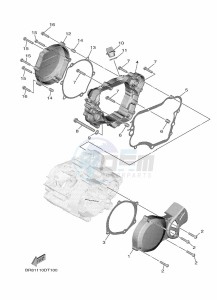 YZ65 (BR8F) drawing CRANKCASE COVER