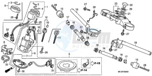 CBR600RAA Australia - (U / ABS) drawing HANDLE PIPE/TOP BRIDGE