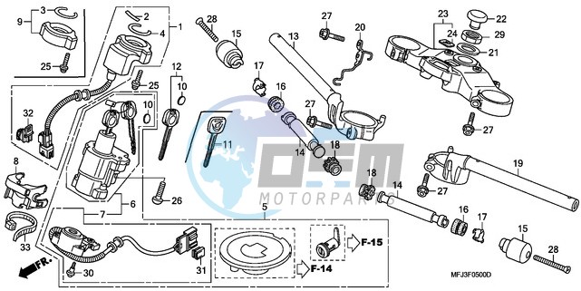 HANDLE PIPE/TOP BRIDGE