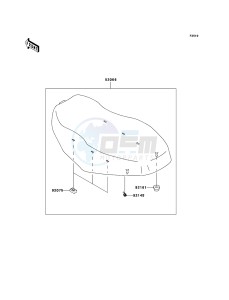 KVF650 4x4 KVF650D9F EU GB drawing Seat