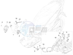 Liberty 125 iGet 4T 3V ie ABS (EMEA) drawing Voltage Regulators - Electronic Control Units (ecu) - H.T. Coil