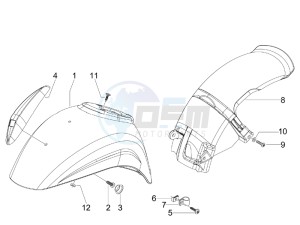 S 125 4T (Euro 3) UK drawing Wheel housing - Mudguard