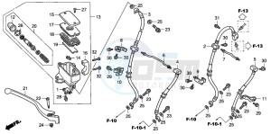 VTX1800C drawing FR. BRAKE MASTER CYLINDER