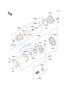 KSF 250 A [MOJAVE 250] (A15-A18) [MOJAVE 250] drawing OIL PUMP_OIL FILTER