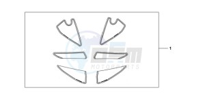 CBR600RRA Korea - (KO / ABS) drawing KIT, RACING STICKER