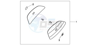 CBF10009 Ireland - (EK) drawing 29L PANNIER COLOUR PANEL SET PEARL COOL WHITE