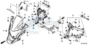 VFR1200XDH 2ED - (2ED) drawing UPPER COWL