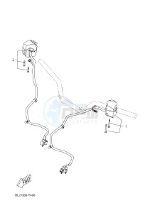 YP125RA X-MAX 125 ABS POLICE BELGIUM drawing HANDLE SWITCH & LEVER