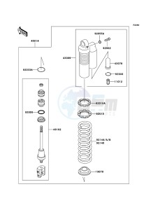 KX85 / KX85 II KX85A6F EU drawing Shock Absorber(s)