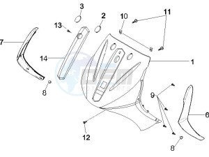 Beverly 500 2005-2006 drawing Front shield