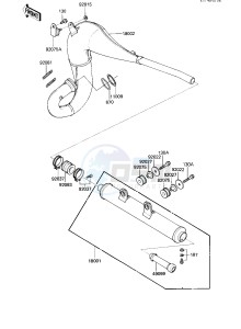 KDX 200 A [KDX200] (A1-A3) [KDX200] drawing MUFFLER -- KDX200-A1- -