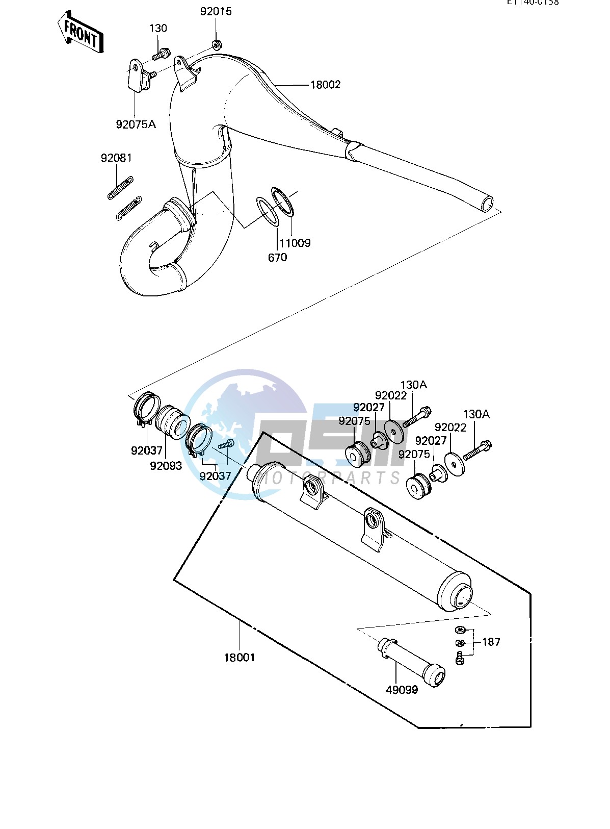 MUFFLER -- KDX200-A1- -